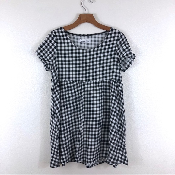SOLD American Apparel Gingham Babydoll Dress - Picture 2 of 5